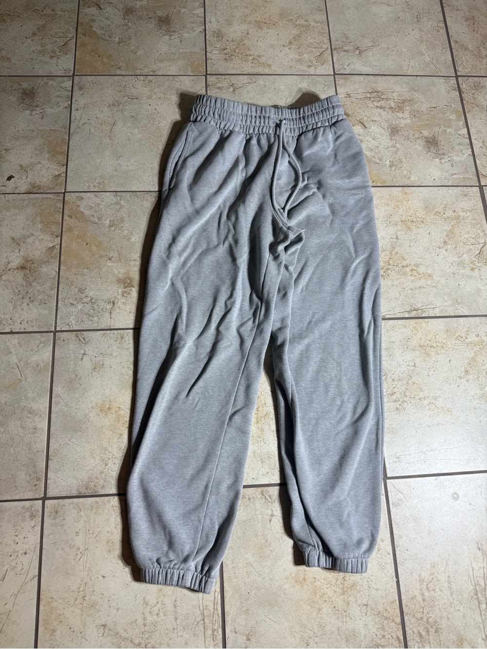 Gray Elastic-Waist Jogger Sweatpants - Comfortable Everyday Bottoms